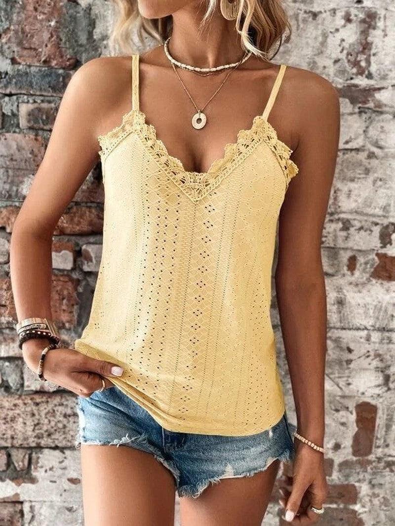 Cheky - New Women's Clothing V-neck Lace Lace Sling Vest