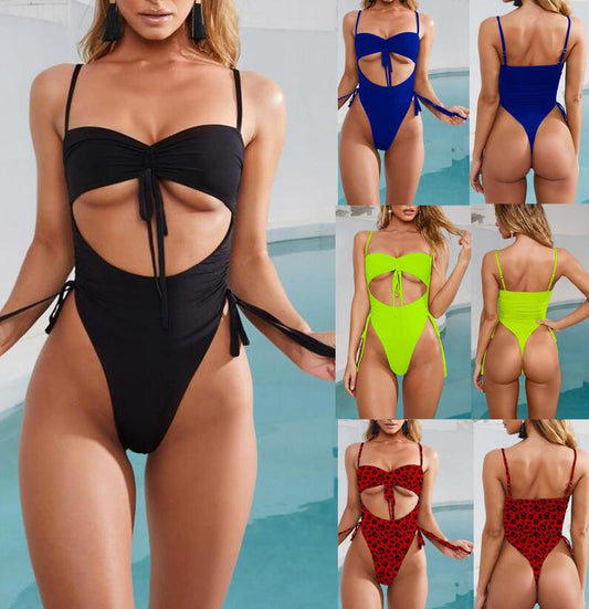 Cheky - Bikini Ladies One Piece Bandage Swimsuit Sports Bikini Swimwear