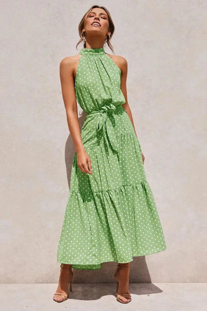 Cheky - Summer Long Dress Polka Dot Casual