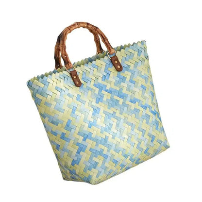 Cheky - Exquisite Woven Tote Bag Multifunctional Women Handbag High Capacity Handwoven Rattan Large Straw Bag Clothing Matching