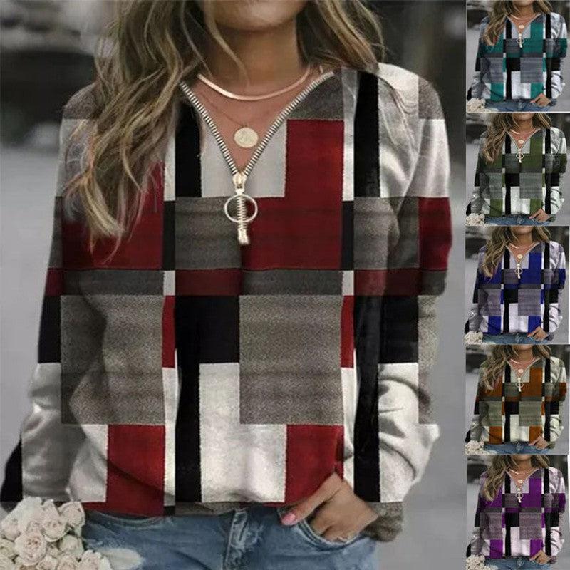 Cheky - Women's Tops Checkered Sweaters Fleece Jackets