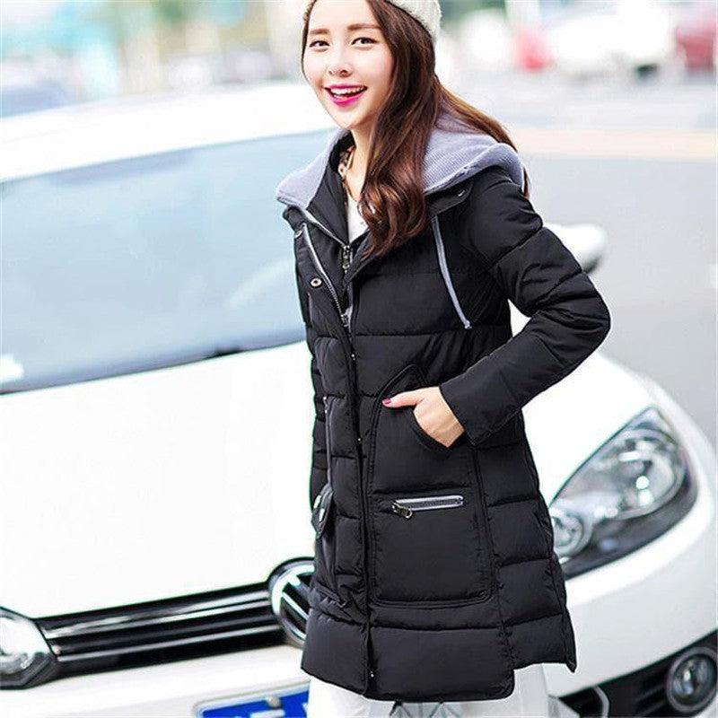 Cheky - autumn and winter new Korean version of the wild cotton coat