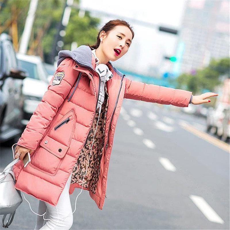 Cheky - autumn and winter new Korean version of the wild cotton coat