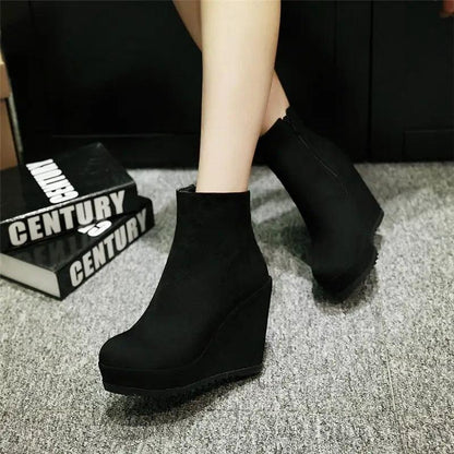 Cheky - Autumn And Winter Women Platform Platform Wedge Boots