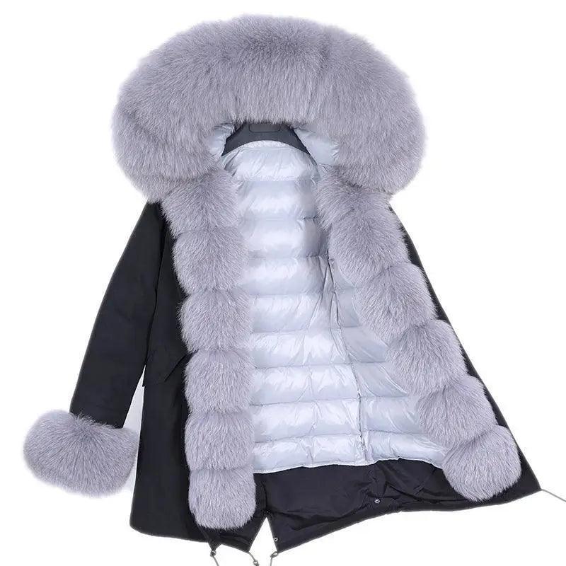 Cheky - Coat Fur With Detachable Inner Liner Placket