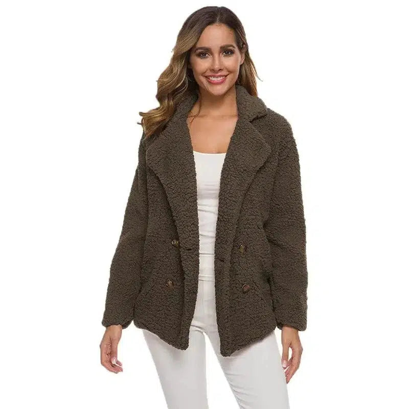 Cheky - European And American Lamb Fleece Thickened Women's Sweater