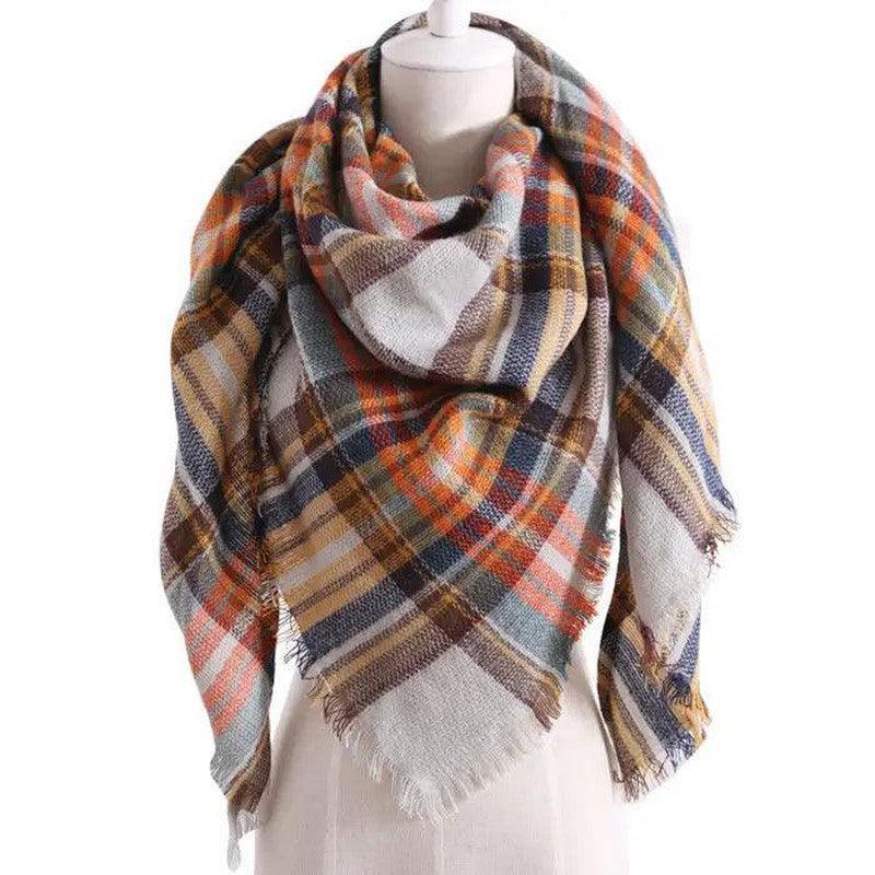 Cheky - European And American Triangle Cashmere Women's Winter Scarf Shawl