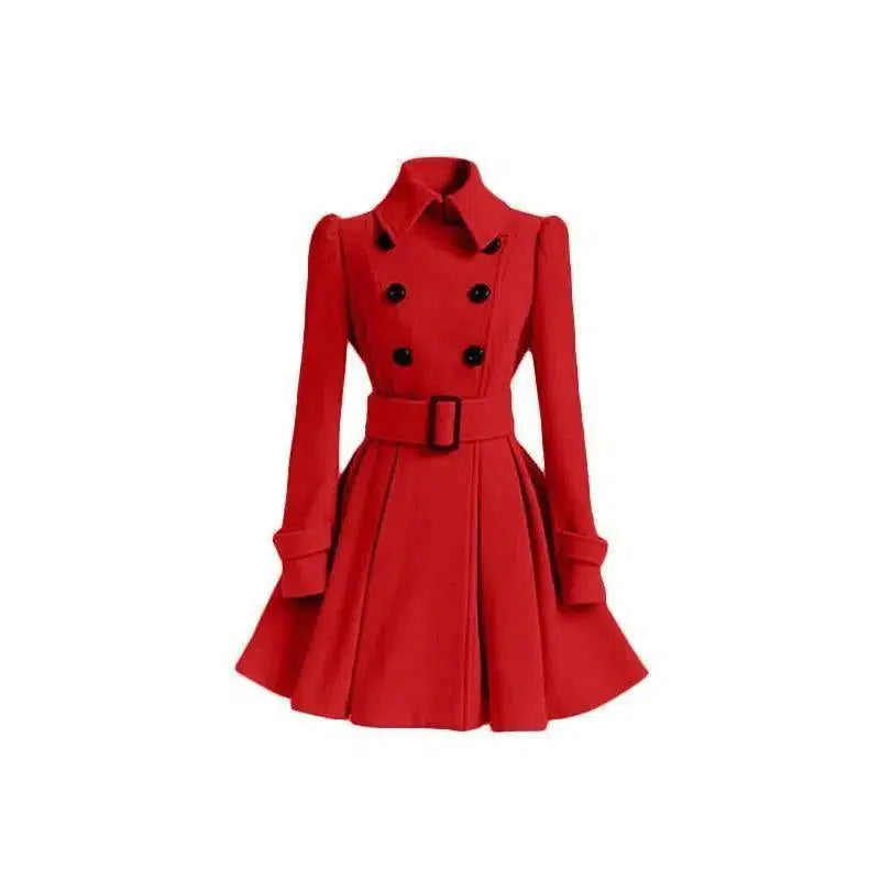 Cheky - Fashion Slim Long Women's Woolen Coat