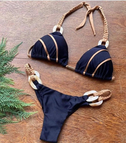 Cheky - Strappy Elegance Bikini Set