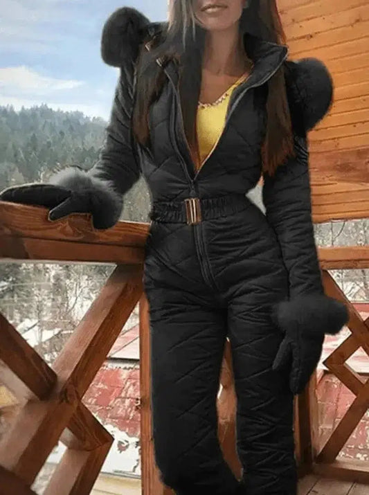 Cheky - Winter Outdoor Body Hoodie Ski Suit Coat Women