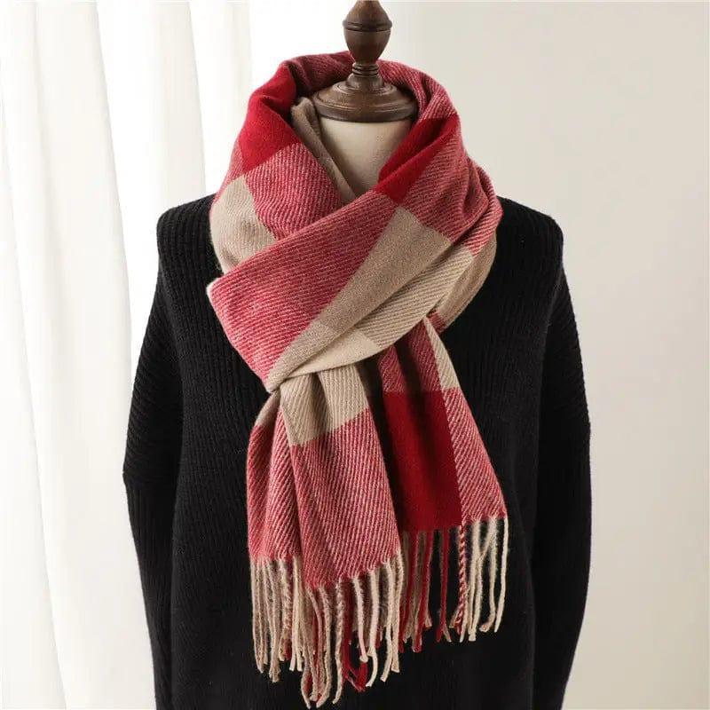 Cheky - Men's And Women's Thickened Warm Plaid Scarves