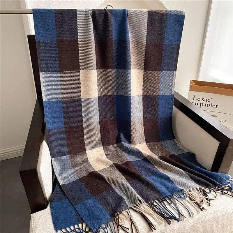 Cheky - Men's And Women's Thickened Warm Plaid Scarves