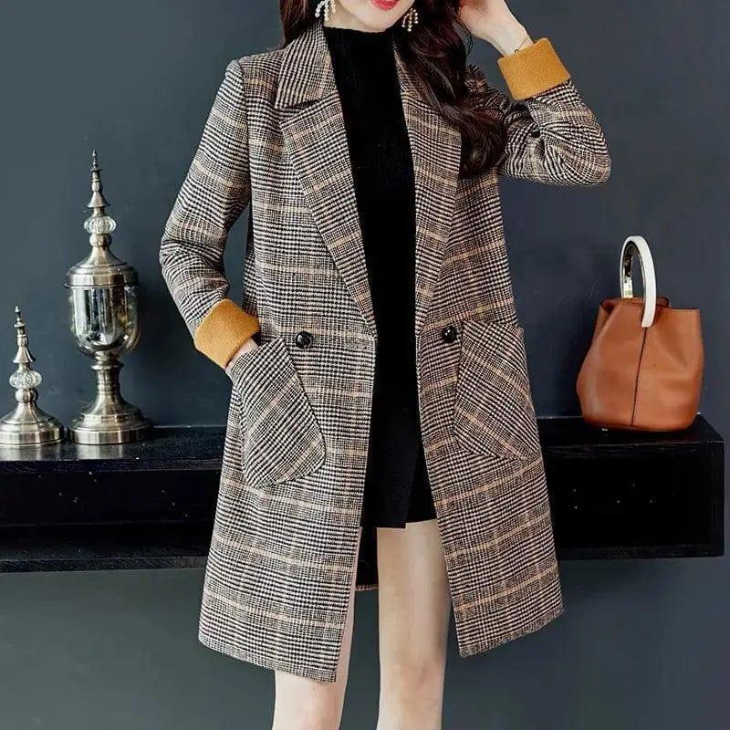 Cheky - Ol long sleeve loose women's woolen coat