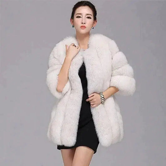 Cheky - Russian imitation fur fur all-in-one women's winter