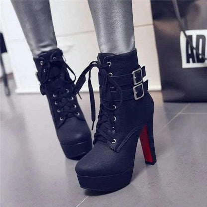 Cheky - Ultra-heeled chunky heel women boots