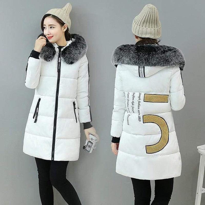 Cheky - Winter new women's cotton suit Korean Slim long section down